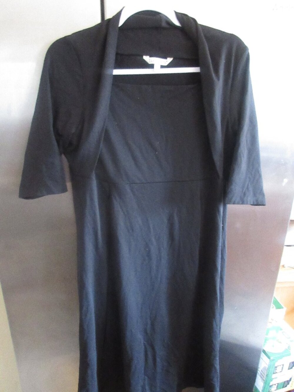 TravelSmith 1 Piece Black Midi Dress Wrinkle Resistant Smooth Texture Lp